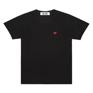 NWT Comme des Garcons PLAY BASIC SMALL EMBLEM T-SHIRT (BLACK)